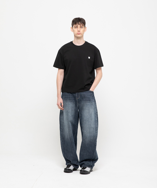 CHAMBROS（チャンブロス）の「BARREL カーブドコットンデニムパンツ[ディープブルー]（デニムパンツ・レディース・その他・MEDIUM/X-LARGE/SMALL）」の2枚目の写真