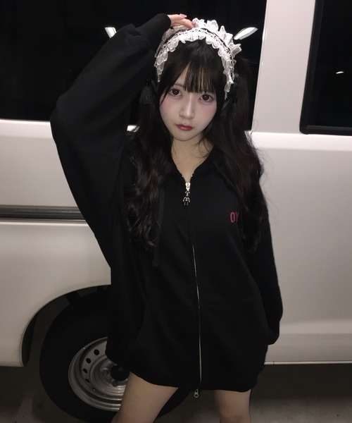 OY（オーワイ）の「『OY/オーワイ』GLITTER ODOLLY HOODIE ZIP UP/グリッターオードリージップアップパーカー（パーカー・レディース・ブラック×パープル/ブラック×ピンク・FREE）」の22枚目の写真