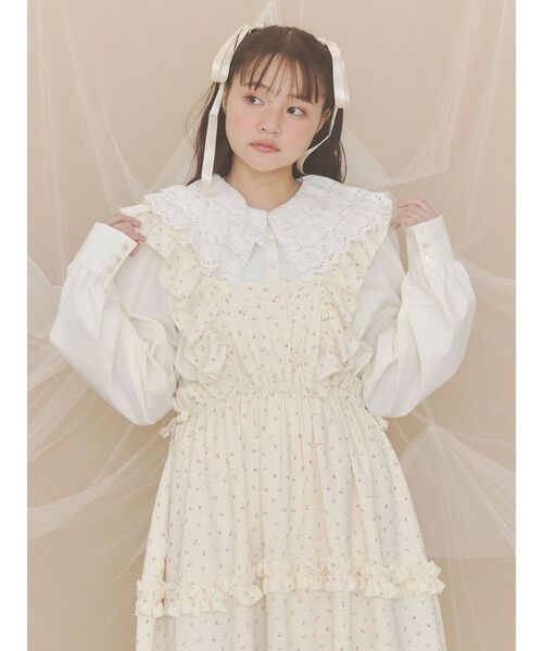 merry jenny(メリージェニー)の「ミルフィーユレースブラウス(シャツ/ブラウス・レディース・ベージュ/オフホワイト/ミント・FREE)」の5枚目の写真