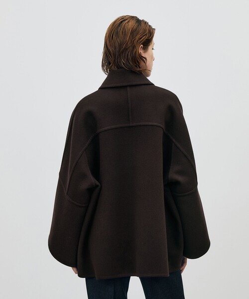 DES PRES(デ・プレ)の「【WEB先行予約】ウールモッサ ダブルブレストミディコート(その他アウター・レディース・ブラック/グレー/ボルドー・FREE)」の8枚目の写真