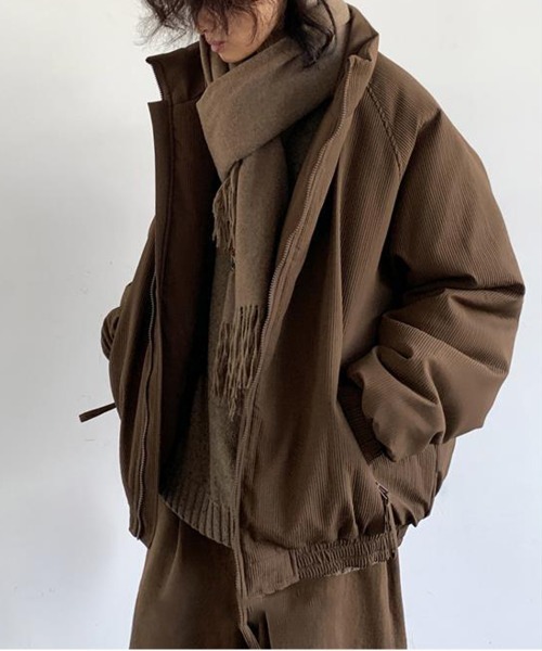 NEW GENTLEMAN(ニュージェントルマン)の「スムースレーター スタンドネック パデッドビッグブルゾン(ブルゾン・メンズ・ブラウン/ブラック/オリーブ・XL/L/M)」の14枚目の写真
