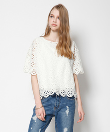 titivate | 半袖ﾚｰｽﾄｯﾌﾟｽ (Tシャツ/カットソー)