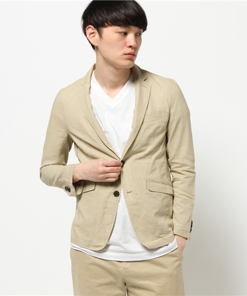 glory crew（グローリークルー）の「コットンリネンシングルジャケット（テーラードジャケット・メンズ・ベージュ/ネイビー/ブルー系その他・LARGE/MEDIUM/SMALL/LL）」の14枚目の写真