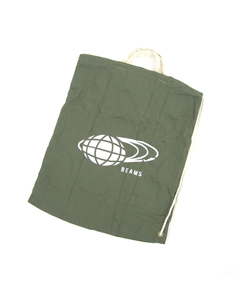 BEAMS（ビームス）の「Phatee×BEAMS / 別注 ヘンプエコショッピングバッグ（エコバッグ/サブバッグ・メンズ・オレンジ/オリーブ/ネイビー/ブラック・ONE SIZE）」の3枚目の写真