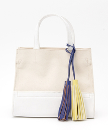 LBC | タッセルキャンバススクエアトートバッグS        (トートバッグ)