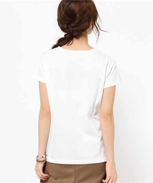 ikka（イッカ）の「スカーフプリントTシャツ（Tシャツ/カットソー・レディース・ホワイト/グレー・MEDIUM/LARGE）」の5枚目の写真