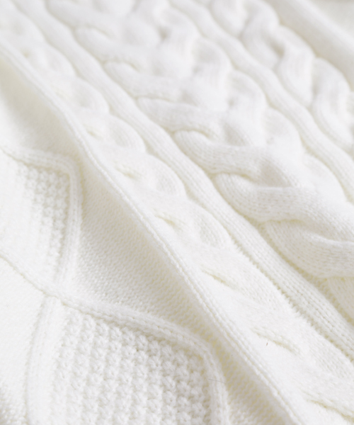 Denime（ドゥニーム）の「ケーブルクルーニット（ニット/セーター・メンズ・ホワイト/カーキ/ネイビー/グレー・MEDIUM/X-LARGE/LARGE/SMALL）」の10枚目の写真