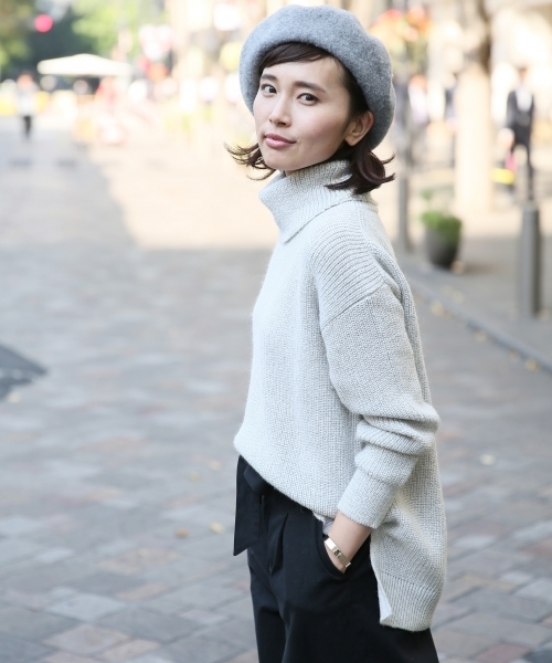 GLOBAL WORK(グローバルワーク)の「5ゲージアゼオフタートルチュニック/729137(ニット/セーター・レディース・ホワイト/ブルー系その他/ネイビー/カーキ/グレー/ブラウン・MEDIUM/LARGE/SMALL)」の3枚目の写真