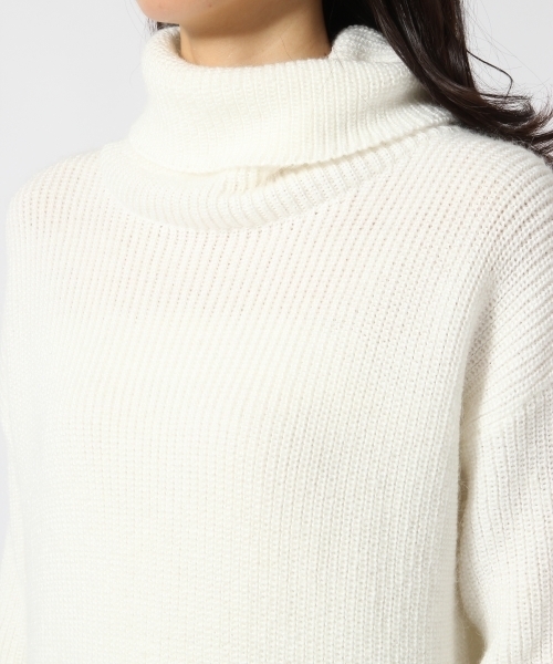 GLOBAL WORK(グローバルワーク)の「5ゲージアゼオフタートルチュニック/729137(ニット/セーター・レディース・ホワイト/ブルー系その他/ネイビー/カーキ/グレー/ブラウン・MEDIUM/LARGE/SMALL)」の13枚目の写真