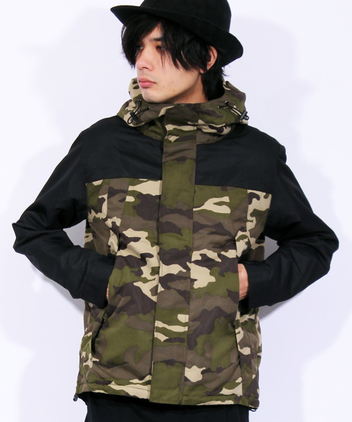 ８(eight)（エイト）の「裏ボア マウンテンパーカー ナイロン ジャケット（マウンテンパーカー・メンズ・ネイビー/ブルー系その他/グレー系カモフラージュ/グリーン系カモフラージュ/ブラック×カーキ/カーキ/ブラック/ブラック系その他/グリーン系その他/ブラック×グリーン/ベージュ/グリーン/ブラウン系その他2/ベージュ系その他/イエロー系その他/ブラック×レッド/ブラウン系その他/レッド/イエロー・LARGE/MEDIUM/X-LARGE）」の18枚目の写真