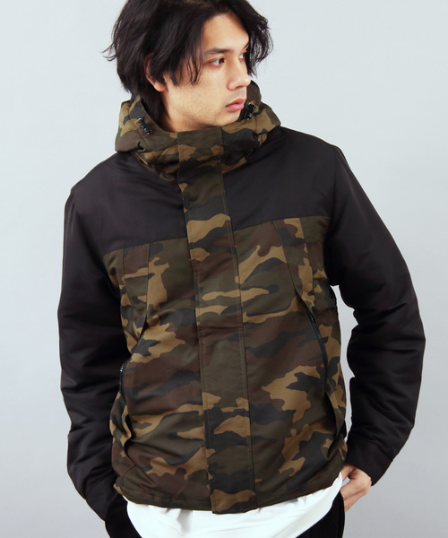 ８(eight)（エイト）の「裏ボア マウンテンパーカー ナイロン ジャケット（マウンテンパーカー・メンズ・ネイビー/ブルー系その他/グレー系カモフラージュ/グリーン系カモフラージュ/ブラック×カーキ/カーキ/ブラック/ブラック系その他/グリーン系その他/ブラック×グリーン/ベージュ/グリーン/ブラウン系その他2/ベージュ系その他/イエロー系その他/ブラック×レッド/ブラウン系その他/レッド/イエロー・LARGE/MEDIUM/X-LARGE）」の7枚目の写真