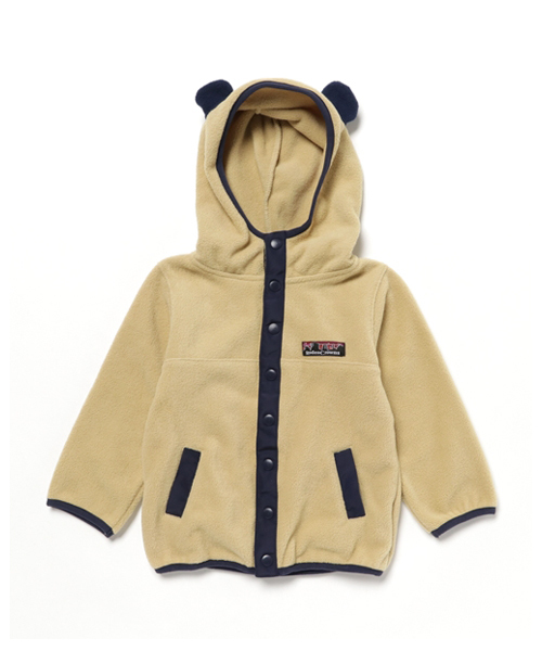 RODEO CROWNS WIDE BOWL（ロデオクラウンズワイドボウル）の「フリース キッズ パーカー（パーカー・キッズ・ベージュ/チャコールグレー/ネイビー・X-SMALL/LARGE/SMALL/MEDIUM）」の2枚目の写真