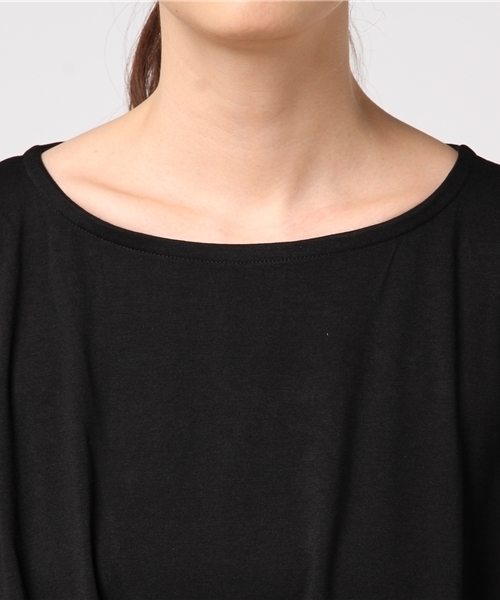 Honeys（ハニーズ）の「裾タックプルオーバー（Tシャツ/カットソー・レディース・ブラック/ホワイト×ネイビー/オフホワイト/ネイビー/ピンク/グリーン・L/M/LL）」の10枚目の写真