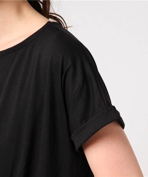 Honeys（ハニーズ）の「裾タックプルオーバー（Tシャツ/カットソー・レディース・ブラック/ホワイト×ネイビー/オフホワイト/ネイビー/ピンク/グリーン・L/M/LL）」の11枚目の写真