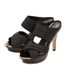 Diable baiser（ディアブルベーゼ）の「１１ｃｍヒール美脚ヌーディードレープサンダル（サンダル）」