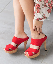 Diable baiser（ディアブルベーゼ）の「１１ｃｍヒール美脚ヌーディードレープサンダル（サンダル）」