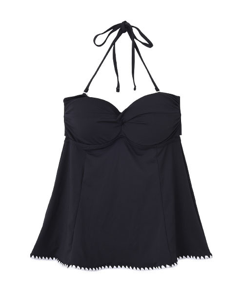 SUNBABIES(サンベイビーズ)の「フロントツイストタンキニ(水着・レディース・ブラック/ピンク系その他・S/M/L)」の10枚目の写真