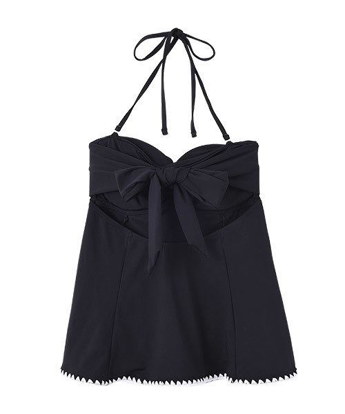 SUNBABIES(サンベイビーズ)の「フロントツイストタンキニ(水着・レディース・ブラック/ピンク系その他・S/M/L)」の11枚目の写真