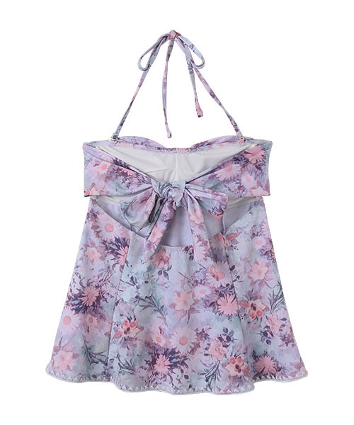 SUNBABIES(サンベイビーズ)の「フロントツイストタンキニ(水着・レディース・ブラック/ピンク系その他・S/M/L)」の3枚目の写真