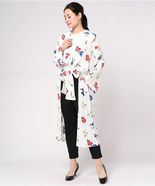 SLY（スライ）の「LIQUIDLY ORCHID GOWN（シャツ/ブラウス・レディース・ブラック/イエロー/ホワイト・FREE）」の15枚目の写真