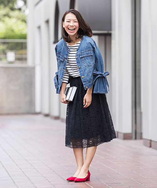 NATURAL BEAUTY BASIC（ナチュラルビューティーベーシック）の「【JJ 12月号掲載】【VERY 10月号掲載】ポインテッドブロックヒールパンプス（パンプス・レディース・レッド/ブルー/ブラック・24.5cm/24.0cm/23.0cm/23.5cm）」の15枚目の写真