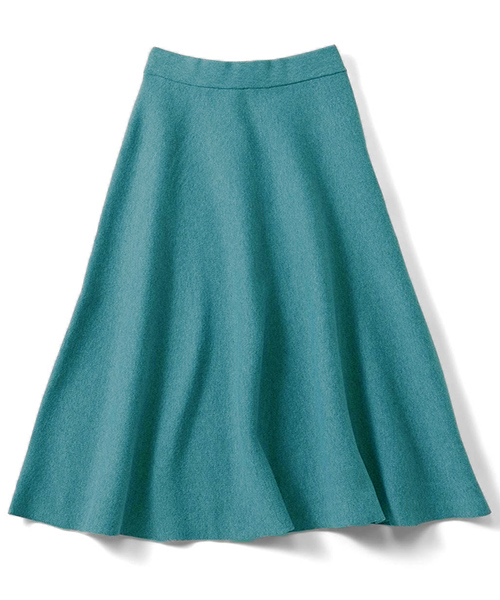 IEDIT（イディット）の「ＩＥＤＩＴ　ダブルジャカードでリュクスな張りを出した　シルエット自慢のニットフレアースカート（スカート・レディース・グレー/レッド/ブルー/ブラック/ブルーグリーン/ピンク/アイボリー/コバルトブルー・SMALL/MEDIUM/LARGE/X-LARGE/XX-LARGE）」の11枚目の写真