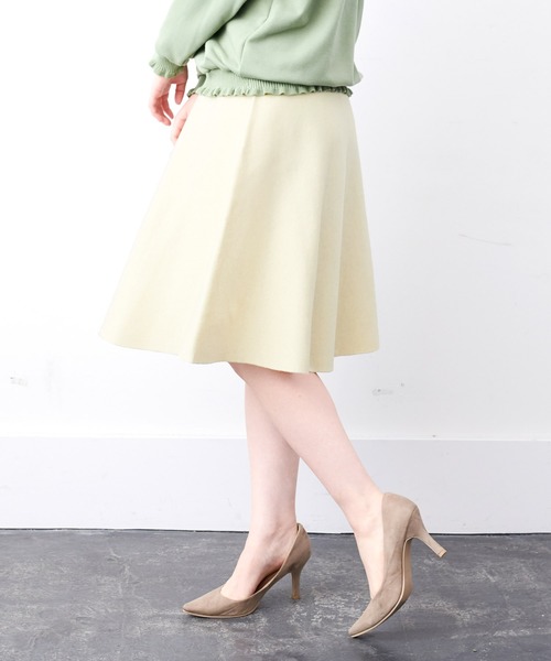 IEDIT（イディット）の「ＩＥＤＩＴ　ダブルジャカードでリュクスな張りを出した　シルエット自慢のニットフレアースカート（スカート・レディース・グレー/レッド/ブルー/ブラック/ブルーグリーン/ピンク/アイボリー/コバルトブルー・SMALL/MEDIUM/LARGE/X-LARGE/XX-LARGE）」の21枚目の写真