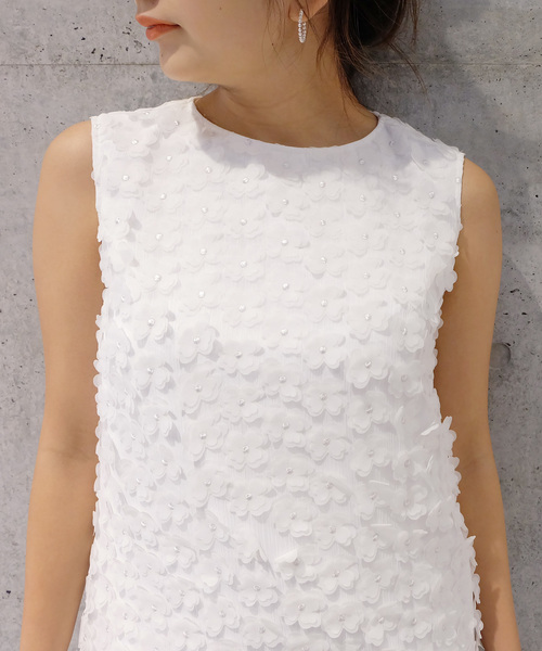 kaene（カエン）の「立体フラワーレースワンピース（ドレス・レディース・ブラック/ホワイト・36/38）」の14枚目の写真