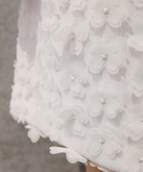 kaene（カエン）の「立体フラワーレースワンピース（ドレス・レディース・ブラック/ホワイト・36/38）」の10枚目の写真