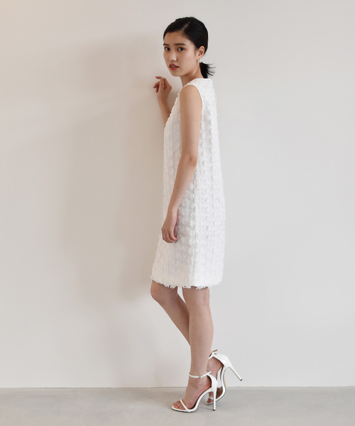 kaene（カエン）の「立体フラワーレースワンピース（ドレス・レディース・ブラック/ホワイト・36/38）」の3枚目の写真