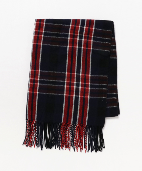 WEGO（ウィゴー）の「WEGO/カシミヤタッチチェックストール（ストール/ショール・レディース・オフホワイト/ネイビー/ピンク/ブラック/レッド/オレンジ/グレー/グリーン/ライトピンク/ワイン・FREE）」の21枚目の写真