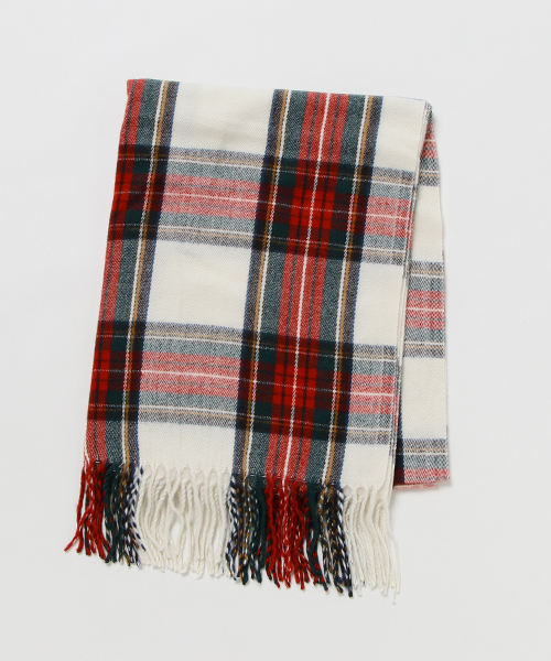 WEGO（ウィゴー）の「WEGO/カシミヤタッチチェックストール（ストール/ショール・レディース・オフホワイト/ネイビー/ピンク/ブラック/レッド/オレンジ/グレー/グリーン/ライトピンク/ワイン・FREE）」の19枚目の写真