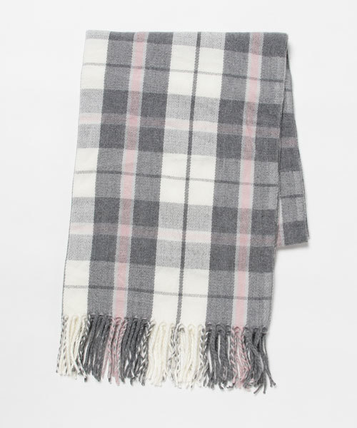 WEGO（ウィゴー）の「WEGO/カシミヤタッチチェックストール（ストール/ショール・レディース・オフホワイト/ネイビー/ピンク/ブラック/レッド/オレンジ/グレー/グリーン/ライトピンク/ワイン・FREE）」の14枚目の写真