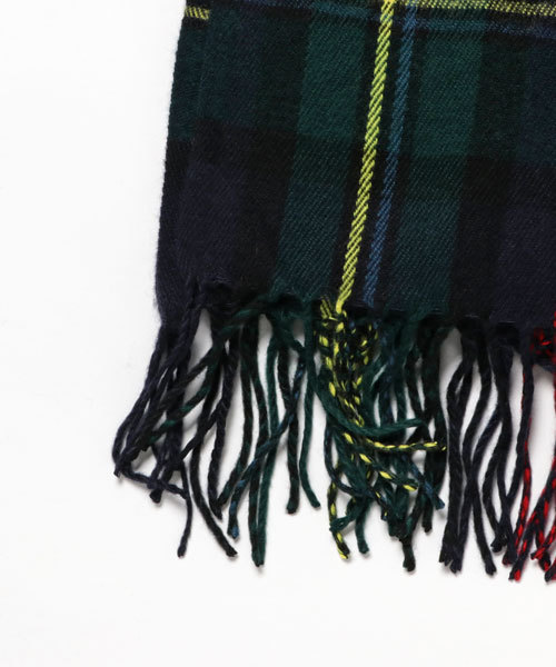 WEGO（ウィゴー）の「WEGO/カシミヤタッチチェックストール（ストール/ショール・レディース・オフホワイト/ネイビー/ピンク/ブラック/レッド/オレンジ/グレー/グリーン/ライトピンク/ワイン・FREE）」の12枚目の写真