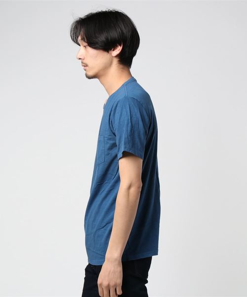 HANES(ヘインズ)の「【Hanes/ヘインズ】メンズ ポケット付きTシャツ ヘインズスポーツウェア(Tシャツ/カットソー・メンズ・ブルー系その他/インディゴブルー・SMALL/LARGE/MEDIUM)」の3枚目の写真