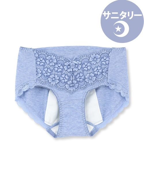 fran de lingerie（フランデランジェリー）の「fran SanitaryShorts サニタリーショーツ コーディネートナイト用ウィング対応（ショーツ・レディース・ブルー/ブラック/ネイビー/サックスブルー/ピンク/クリアブラック/ダークブルー/サーモンピンク/ミント/シルバーグレー・L/M/3L/LL/S）」の7枚目の写真