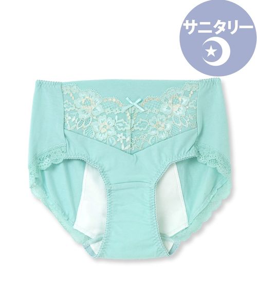 fran de lingerie（フランデランジェリー）の「fran SanitaryShorts サニタリーショーツ コーディネートナイト用ウィング対応（ショーツ・レディース・ブルー/ブラック/ネイビー/サックスブルー/ピンク/クリアブラック/ダークブルー/サーモンピンク/ミント/シルバーグレー・L/M/3L/LL/S）」の6枚目の写真