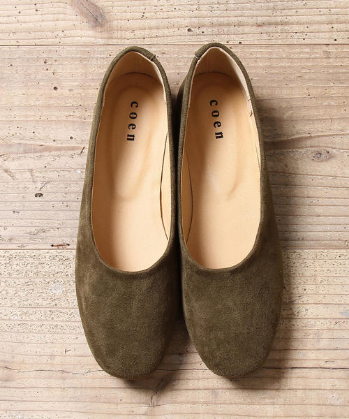coen（コーエン）の「【2018FW新作】スクエアフラットシューズ（パンプス・レディース・パープル/ブラック/オリーブ・S/M/L）」の19枚目の写真
