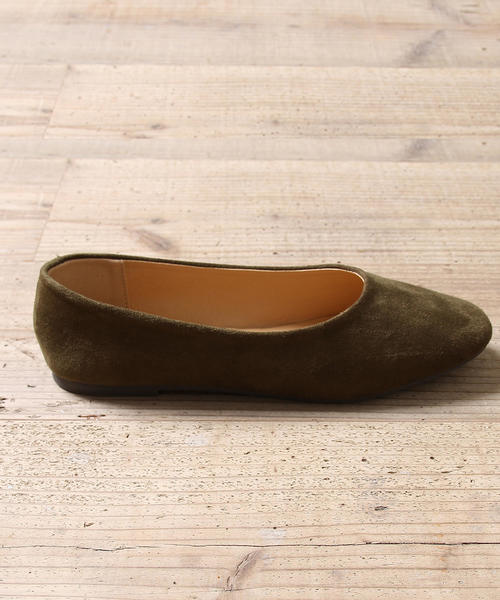 coen（コーエン）の「【2018FW新作】スクエアフラットシューズ（パンプス・レディース・パープル/ブラック/オリーブ・S/M/L）」の17枚目の写真