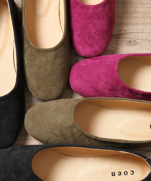 coen（コーエン）の「【2018FW新作】スクエアフラットシューズ（パンプス・レディース・パープル/ブラック/オリーブ・S/M/L）」の22枚目の写真