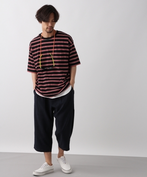 RAGEBLUE(レイジブルー)の「マルチボーダーTシャツ/799843(Tシャツ/カットソー・メンズ・ホワイト/ブラック/ネイビー・MEDIUM/LARGE)」の5枚目の写真