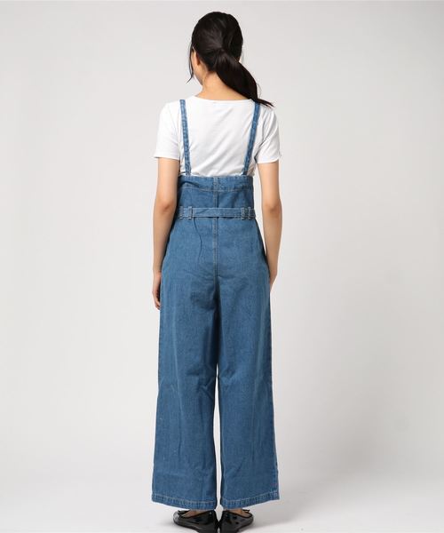 STYLEBLOCK（スタイルブロック）の「デニムハイウエストワイドパンツ（デニムパンツ・レディース・サックスブルー/ブルー/ネイビー・M）」の5枚目の写真