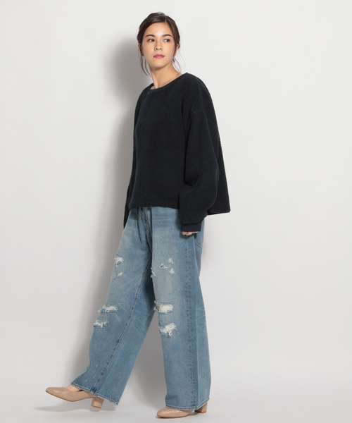 niko and...(ニコアンド)の「13オンスオーバーサイズパンツ(デニムパンツ・レディース・ライトブルー/ブルー・MEDIUM/LARGE)」の6枚目の写真