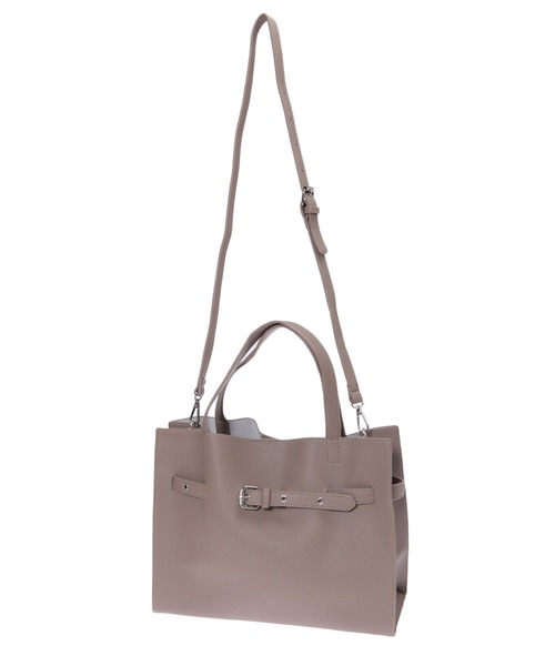 Edit Sheen(エディットシーン)の「ベルトデザインハンドバッグ(ラージ)(ハンドバッグ・レディース・ブラック/グレー/モカ・FREE)」の12枚目の写真
