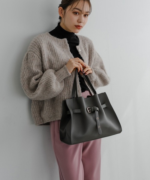 Edit Sheen(エディットシーン)の「ベルトデザインハンドバッグ(ラージ)(ハンドバッグ・レディース・ブラック/グレー/モカ・FREE)」の20枚目の写真