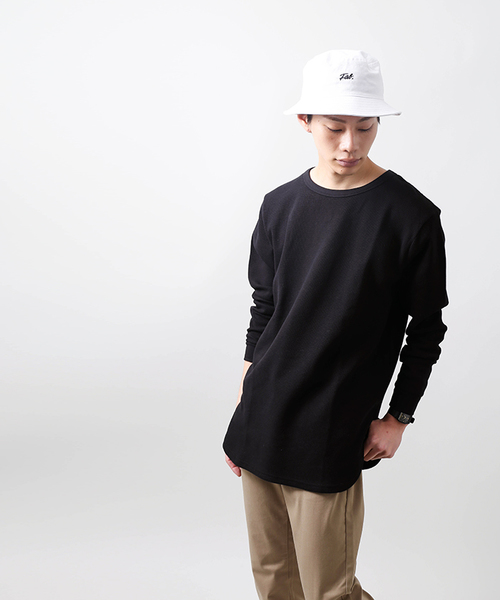 WEGO(ウィゴー)の「WEGO/【WEB限定】ワッフルラウンドロンT(Tシャツ/カットソー・メンズ・ホワイト/ブラック/杢グレー/ブラック系その他5/ダークオレンジ/ベージュ/ライトベージュ/ライム/ライトパープル/サックスブルー/ライトピンク/ピンク・MEDIUM/LARGE)」の19枚目の写真