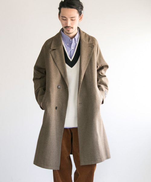 URBAN RESEARCH(アーバンリサーチ)の「TECH TWEED OVER COAT(その他アウター・メンズ・チェック/ブラウン/ブラック・MEDIUM/LARGE)」の2枚目の写真