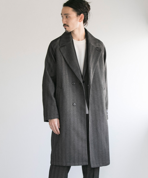 URBAN RESEARCH(アーバンリサーチ)の「TECH TWEED OVER COAT(その他アウター・メンズ・チェック/ブラウン/ブラック・MEDIUM/LARGE)」の1枚目の写真