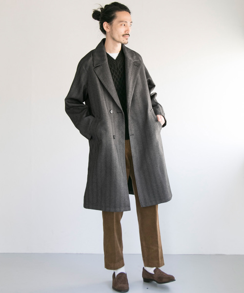 URBAN RESEARCH(アーバンリサーチ)の「TECH TWEED OVER COAT(その他アウター・メンズ・チェック/ブラウン/ブラック・MEDIUM/LARGE)」の12枚目の写真