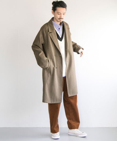 URBAN RESEARCH(アーバンリサーチ)の「TECH TWEED OVER COAT(その他アウター・メンズ・チェック/ブラウン/ブラック・MEDIUM/LARGE)」の7枚目の写真